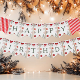 Banderines Navidades Feliz cumpleaños
