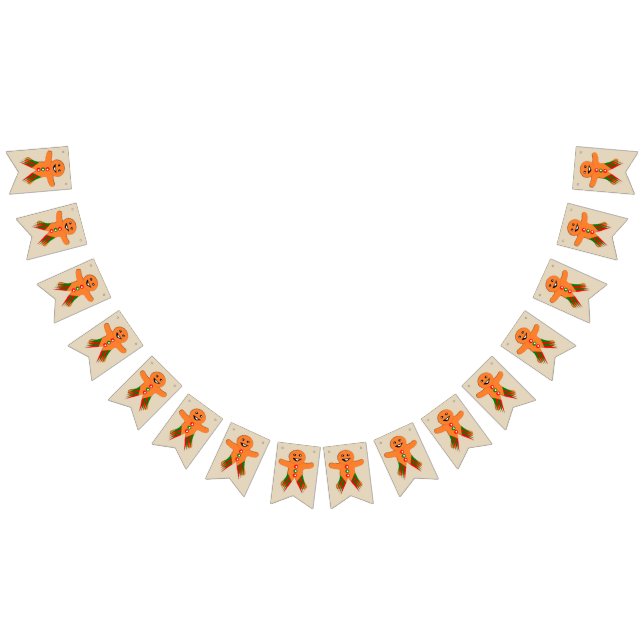 Banderines Navidades Fiesta Gingerbread Man Bungalags (Todo)