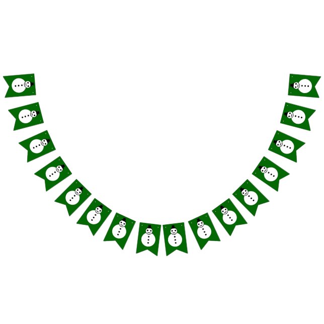 Banderines Navidades sonrientes Snowman Bunting Flags (Todo)