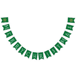 Banderines Navidades verdes y de oro