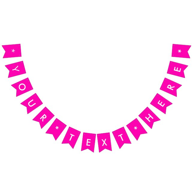 Banderines Neon Pink Solid Color Personalizar It (Todo)