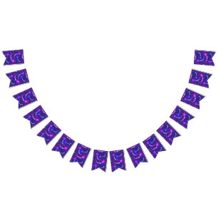 Banderines Neuronas Conectadas Neon Morado
