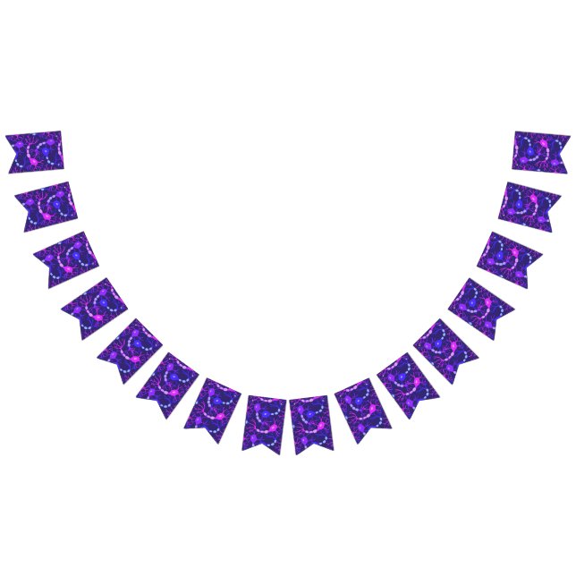 Banderines Neuronas Conectadas Neon Morado (Todo)