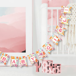 Banderines Niña Patten Floral Rosa Personalizada
