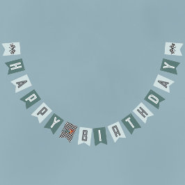 Banderines Niños Carreras azul moderna Niños Cumpleaños