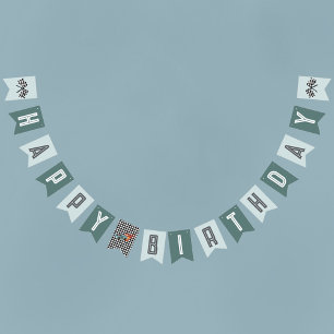 Banderines Niños Carreras azul moderna Niños Cumpleaños