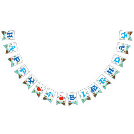 Banderines Niños de 4 años Pesca temática Feliz cumpleaños