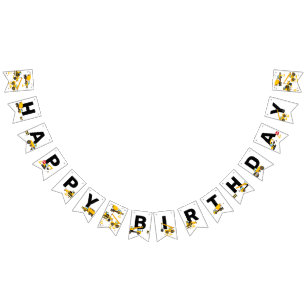 Banderines Niños de la construcción Fiesta feliz cumpleaños