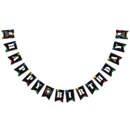 Banderines Niños de Paintball Feliz cumpleaños