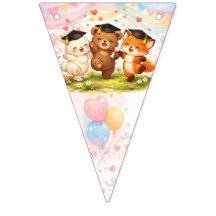 Niños Zorro Oso Conejito Bosque Graduación