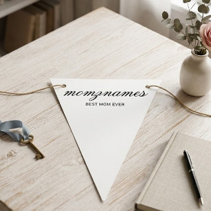 Banderines Nombre de caligrafía personalizado de la mejor mam