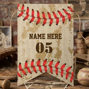 Banderines Nombre Número de Béisbol Vintage Personalizado Ret
