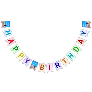 Banderines Nombre personalizado de las marcas de cumpleaños d