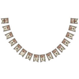 Banderines Nombre rojo del cuarto de niños del muchacho del