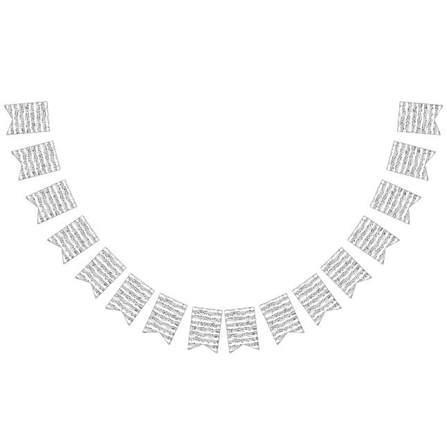 Banderines Notas de la música de hojas (Todo)