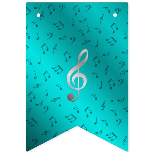 Banderines notas musicales de plata (Decimosexta bandera)
