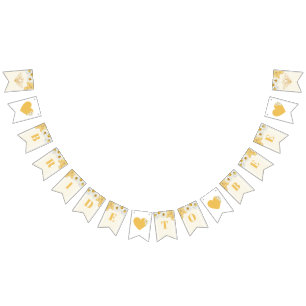 Banderines Novia A Bee Bumblebee Miel Ducha De Novias