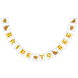 Banderines Novia Abeja | Chorreado Acuarela Floral Baño Nupci