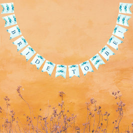 Banderines Novia Algo Azul Floral Despedida de Soltera 