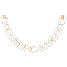 Banderines Nuestra calabaza, Naranja, fiesta de cumpleaños de