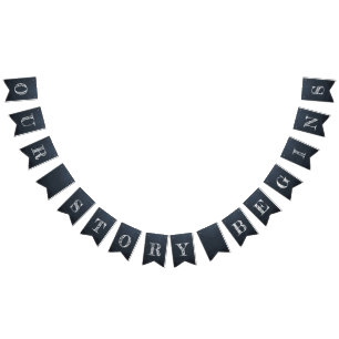 Banderines Nuestra historia comienza con el Boda de Chalkboar