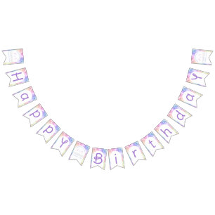 Banderines Nueve acuarelas de Nube Feliz Cumpleaños