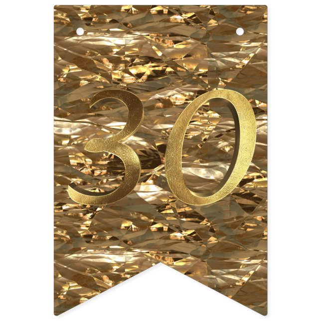 Banderines Número 30 Boda 30 aniversario de oro (Segunda bandera)