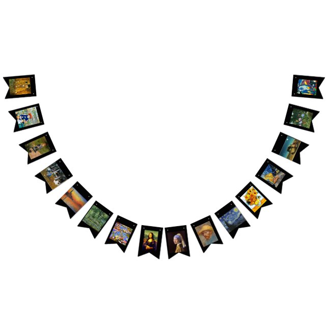 Banderines Obra de arte famosa, decoración de clase artística (Todo)