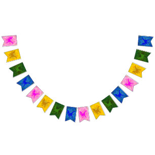 Banderines Ocultar los dinosaurios multicolor