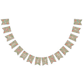 Banderines Oh Baby Girl Shower BOHO Nursery Room Pennant Rosa