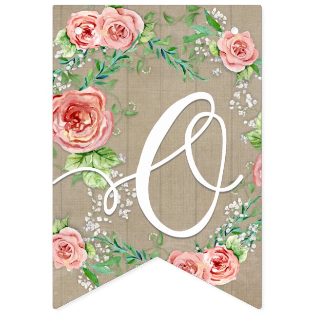 Banderines Oh Baby Girl Shower BOHO Nursery Room Pennant Rosa (Tercera bandera)