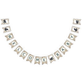 Banderines Oh Boy Woodland Bear Adventure Welcome Baby Banner