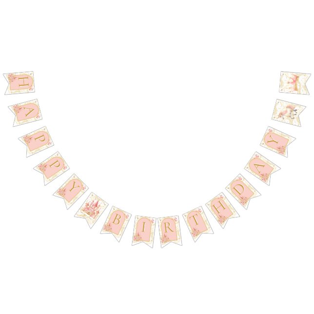 Banderines Once Upon a Time Happy Birthday Bunting Banner (Todo)