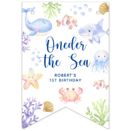 Banderines Oneder Bajo El Mar 1er Cumpleaños Bajo El Mar