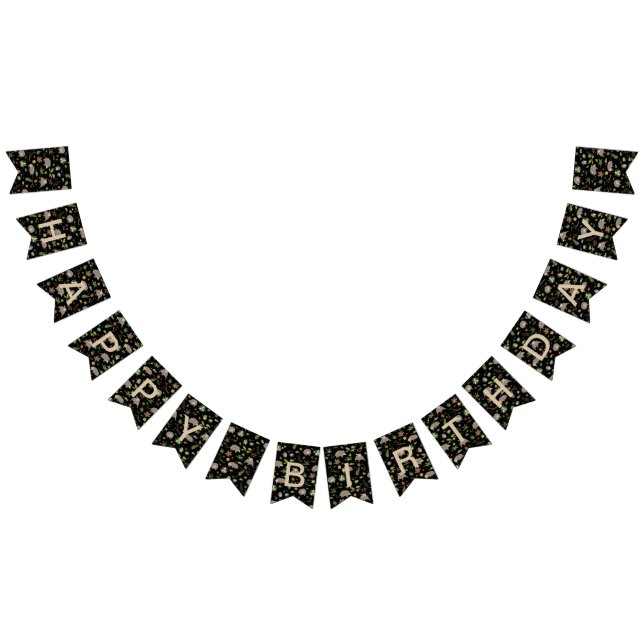 Banderines Opossules en un campo de cerezos en negro (Todo)