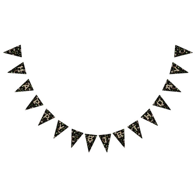 Banderines Opossules en un campo de cerezos en negro (Todo)