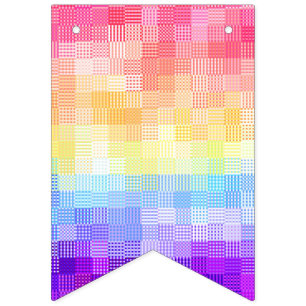 Banderines Orgullo Plaid Retro Boho Funky Quirky Xenogénero