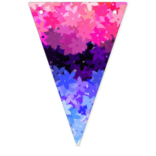 Banderines Orgulloso Floral Retro Quirky Boho Omnisexual