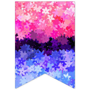 Banderines Orgulloso Floral Retro Quirky Boho Omnisexual LGBT