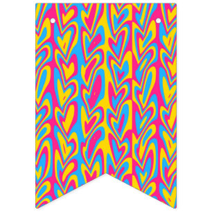 Banderines Orgulloso Pansexual Groovy Trippy Squiggly Quirky 