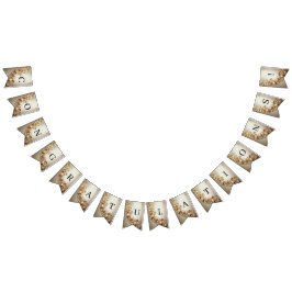 Banderines Ornate Gold Flourish Bunting Flag