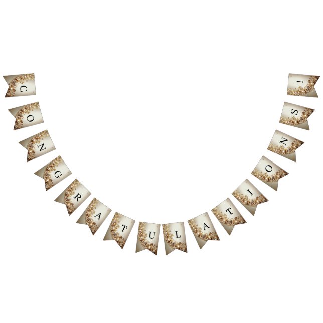 Banderines Ornate Gold Flourish Bunting Flag (Todo)