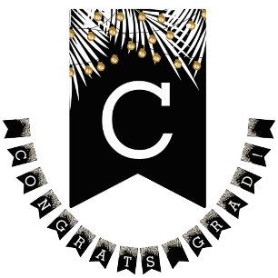 Banderines Oro de las palmas blancas ilumina el Grado de Feli