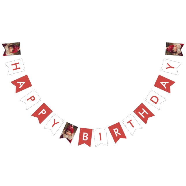 Banderines Oso de Invierno Rojo y Hombres de Nieve Felices Cu (Todo)