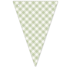Banderines Otoño Temprano Retro Gingham Olivo Suave