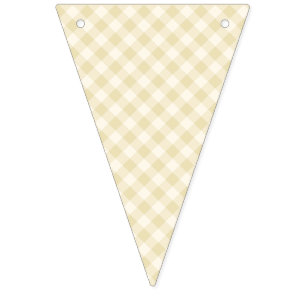 Banderines Otoño Temprano Retro Gingham   Trigo Dorado 
