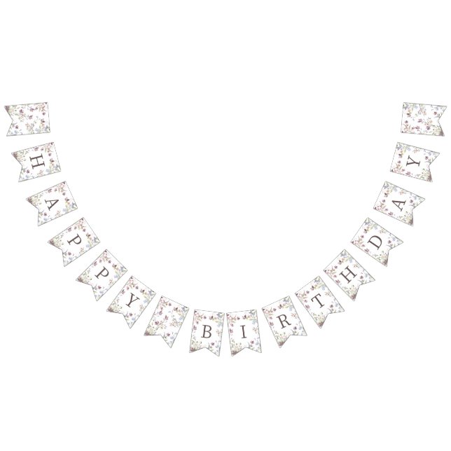 Banderines Our Little Wildflower Birthday Banner (Todo)