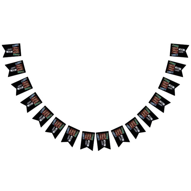 Banderines oxidado matrícula de licencia 80 cumpleaños (Todo)