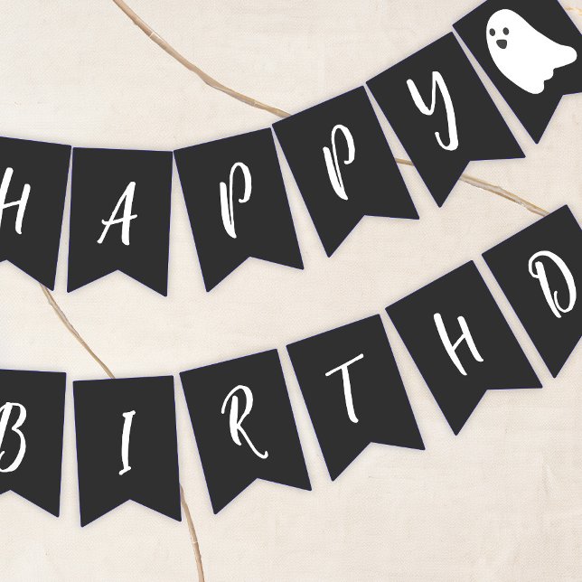 Banderines Oye Boo Cumpleaños Fantasma (Subido por el creador)