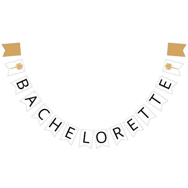 Banderines Paleta Tropical Beach Gold Destination Bachelorett (Todo)